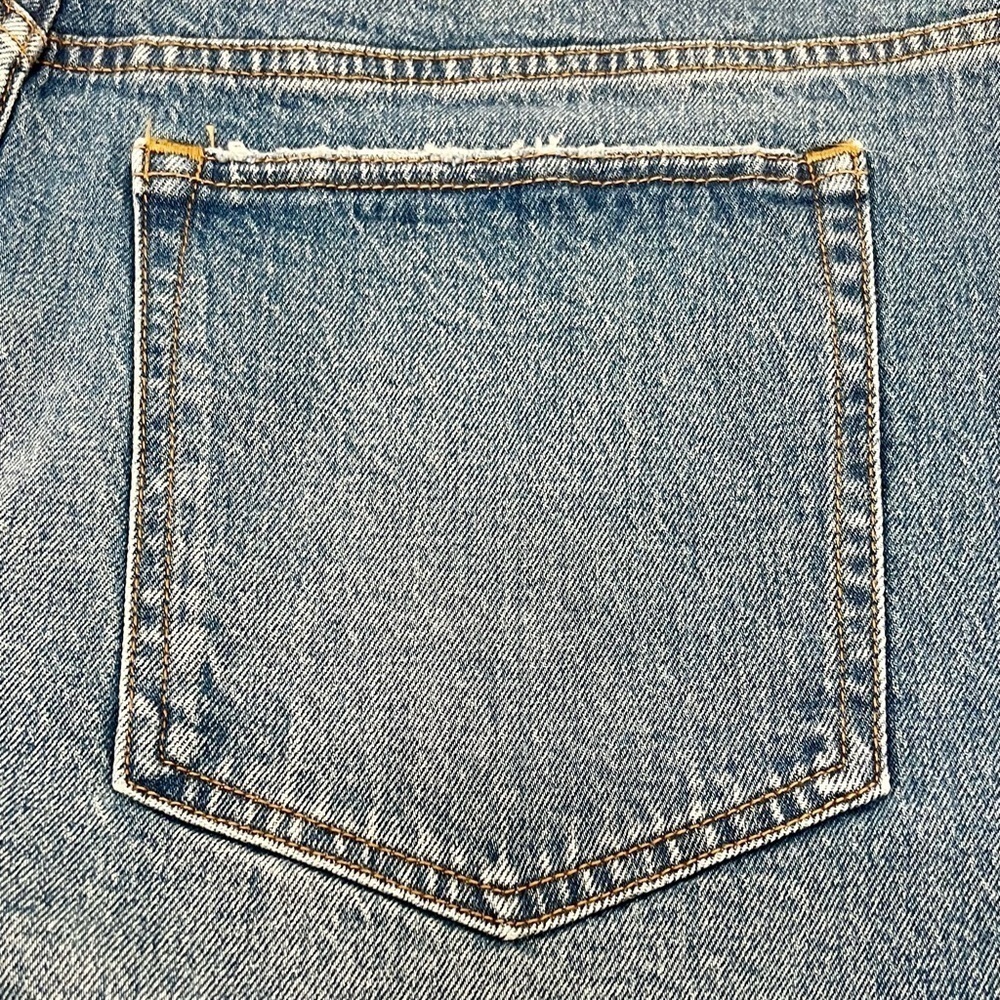 Abercrombie & Fitch Curve Love Mom Short High Rise Med Wash Denim Shorts NWT 36 - Picture 7 of 14